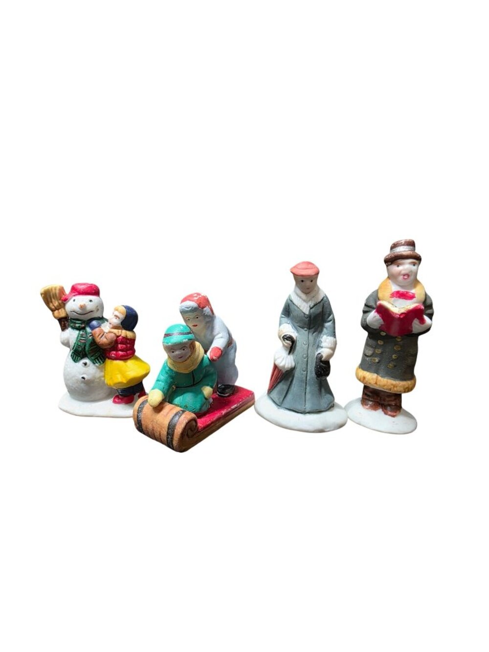 Lemax Vintage Christmas Village Lot of 4 Figurines Ceramic